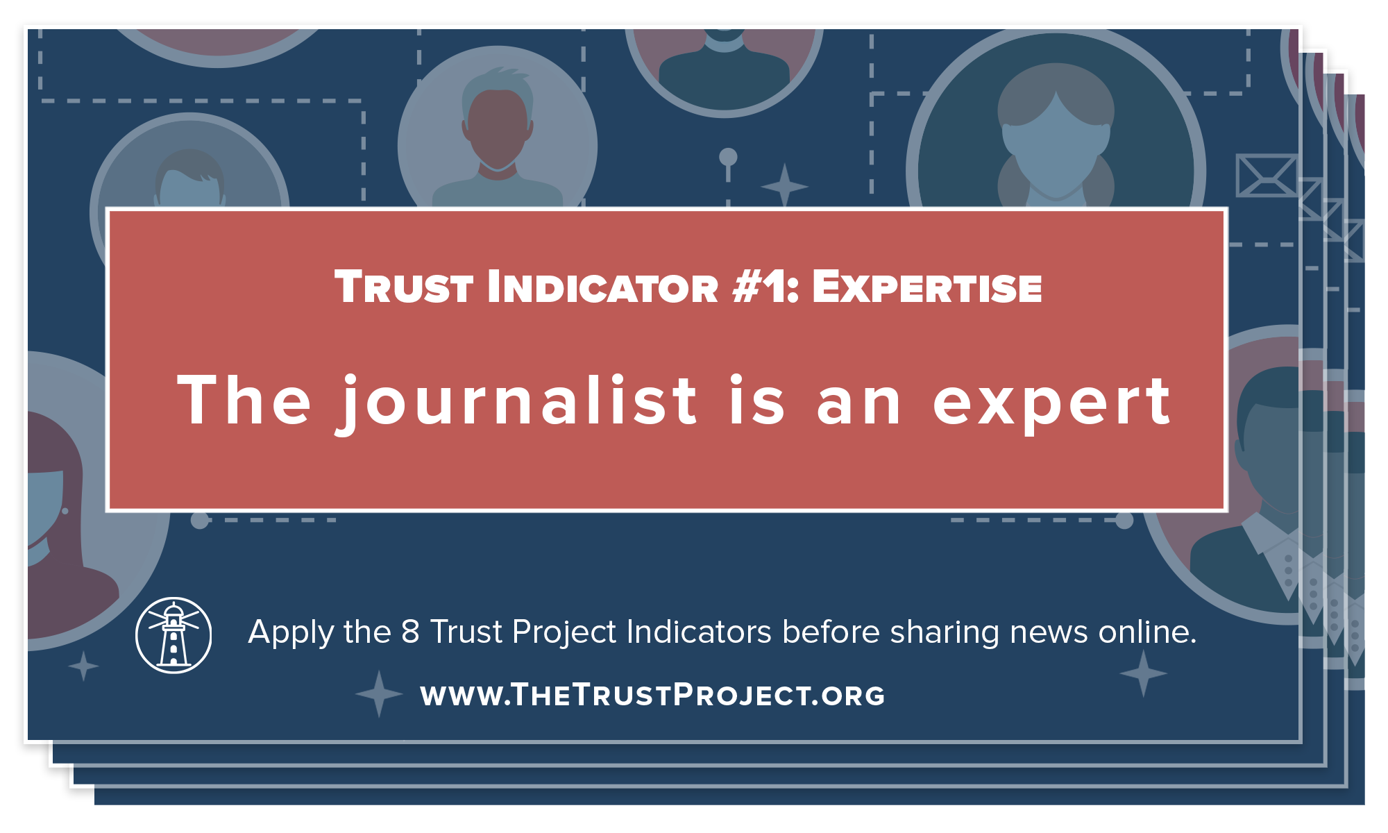 A banner with the words " trust indicator # 1 : expertise."